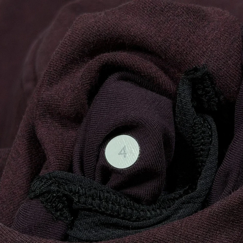 Lululemon That's A Wrap Cardigan Size 4 Heathered‎ Bordeaux Drama Snap